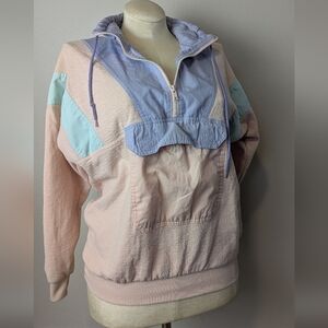 Vintage Medium Colorblock Pullover Sweatshirt Pastel Lavon
